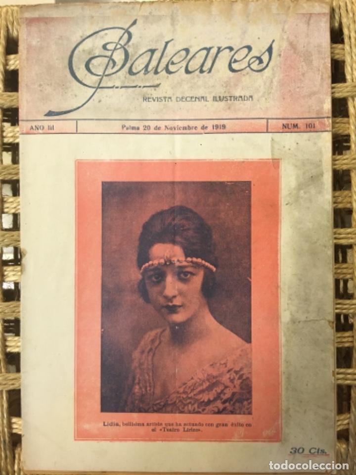 Collezionismo di Riviste e Giornali: REVISTA BALEARES, LITERATURA, ARTE, COMERCIO, NUMERO 101, 1919