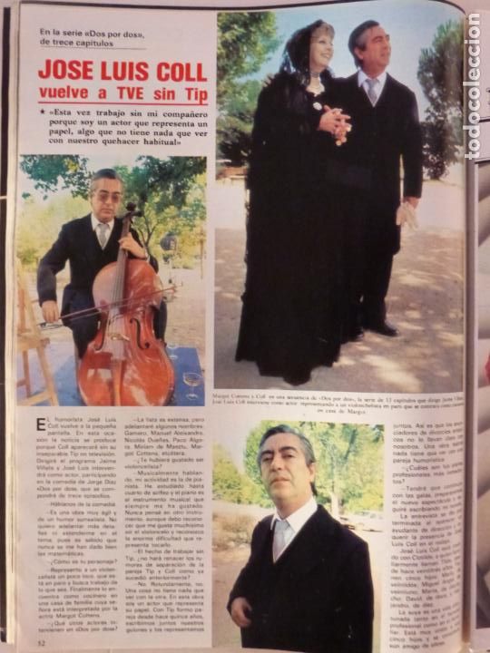 Coleccionismo de Revistas y Peri&oacute;dicos: RECORTE CLIPPING DE JOSE LUIS COLL REVISTA SEMANA N&ordm; 2279 PAG. 52 L34