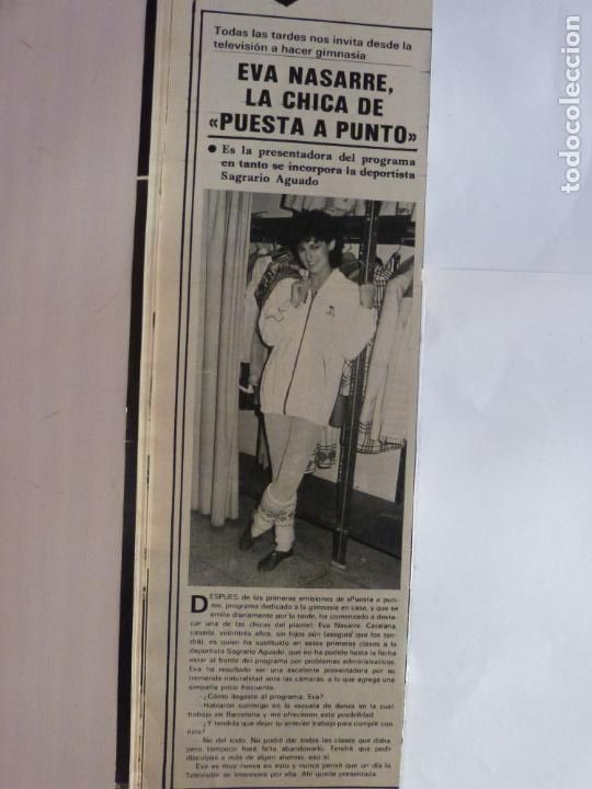 Coleccionismo de Revistas y Peri&oacute;dicos: RECORTE CLIPPING DE EVA NASARRE REVISTA SEMANA N&ordm; 2279 PAG. 30 L34