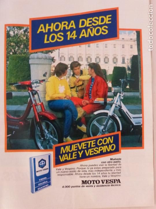 Coleccionismo de Revistas y Peri&oacute;dicos: RECORTE CLIPPING DE ANUNCIO VESPA REVISTA SEMANA N&ordm; 2253 PAG. 75 L37