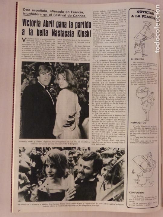 Coleccionismo de revistas y peri&oacute;dicos: RECORTE CLIPPING DE VICTORIA ABRIL REVISTA SEMANA N&ordm; 2258 PAG. 24 L37