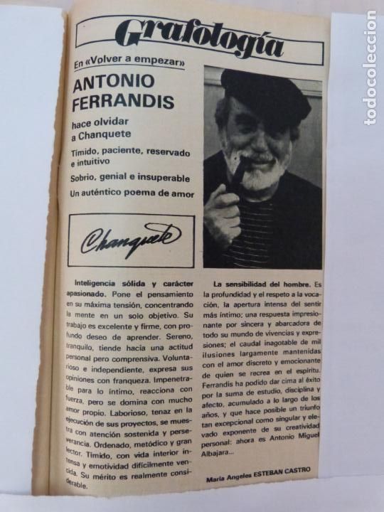 Coleccionismo de Revistas y Peri&oacute;dicos: RECORTE CLIPPING DE ANTONIO FERRANDIS REVISTA SEMANA N&ordm; 2255 PAG. 113 L36