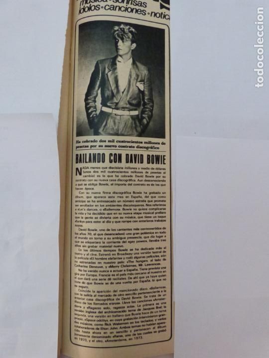 Coleccionismo de Revistas y Peri&oacute;dicos: RECORTE CLIPPING DE DAVID BOWIE REVISTA SEMANA N&ordm; 2255 PAG. 101 L36