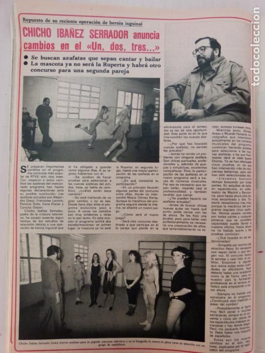 Coleccionismo de Revistas y Peri&oacute;dicos: RECORTE CLIPPING DE CHICHO IBA&Ntilde;EZ SERRADOR REVISTA SEMANA N&ordm; 2255 PAG. 82 L36