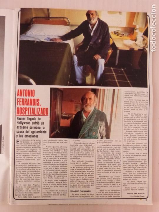 Coleccionismo de Revistas y Peri&oacute;dicos: RECORTE CLIPPING DE ANTONIO FERRANDIS REVISTA SEMANA N&ordm; 2255 PAG. 3 L36