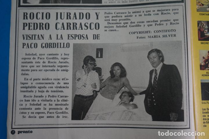 Coleccionismo de Revistas y Peri&oacute;dicos: RECORTE CLIPPING DE ROCIO JURADO Y PEDRO CARRASCO REVISTA PRONTO N&ordm; 205 PAG. 2 L1