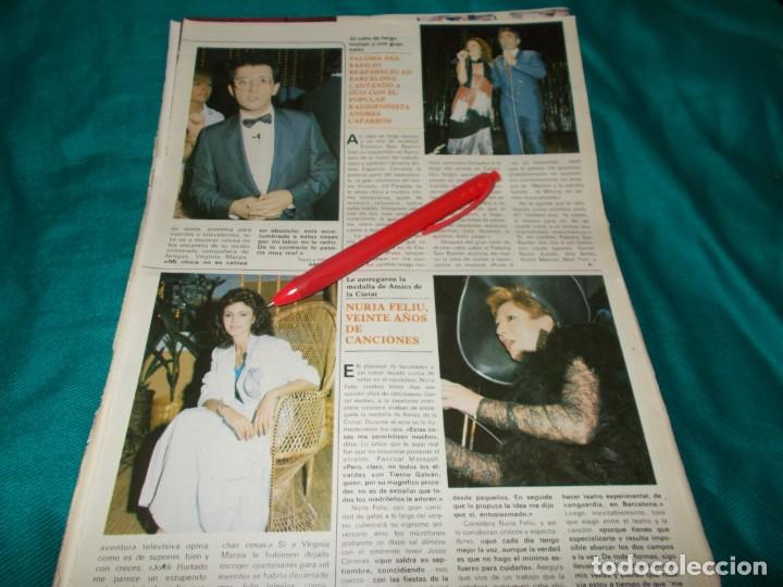 Coleccionismo de Revistas y Peri&oacute;dicos: RECORTE : PALOMA SAN BASILIO CON ANDRES CAPARROS. NURIA FELIU. SEMANA, JUNIO 1985(#)
