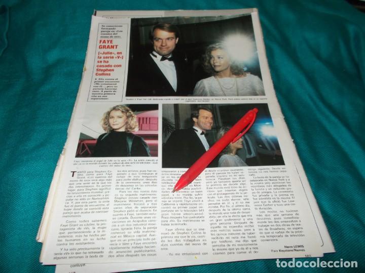 Collectionnisme de Revues et Journaux: RECORTE : FAYE GRANT, LA MALA DE LA SERIE V. SEMANA, JUNIO 1985(#)
