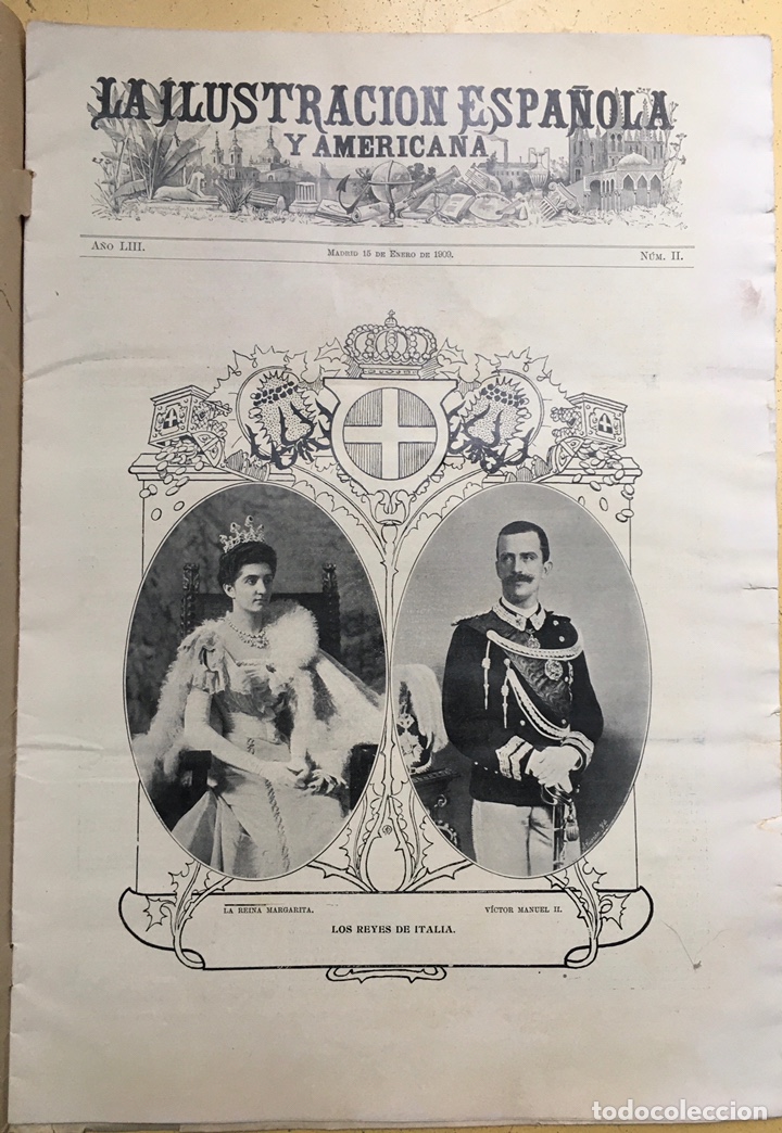 Coleccionismo de Revistas y Peri&oacute;dicos: Ilustr 1909 Terremotos Sicilia Volcan Reyes italia Globo Talleres caridad St Rita Madrid. Pontevedra