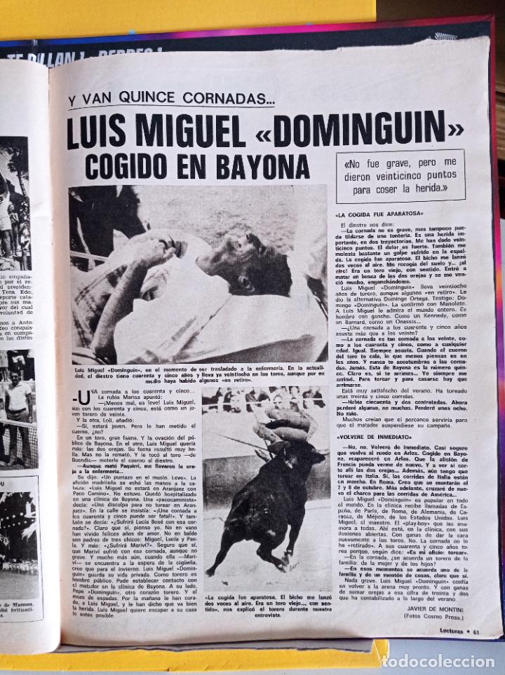 Coleccionismo de Revistas y Peri&oacute;dicos: LUIS MIGUEL DOMINGUIN COGIDA EN BAYONA