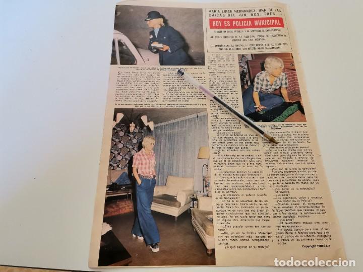 Coleccionismo de Revistas y Peri&oacute;dicos: MARIA LUISA HERN&Aacute;NDEZ CHICA PROGRAMA UN DOS TRES REVERSO COLONIA NENUCO RECORTE REVISTA 1975