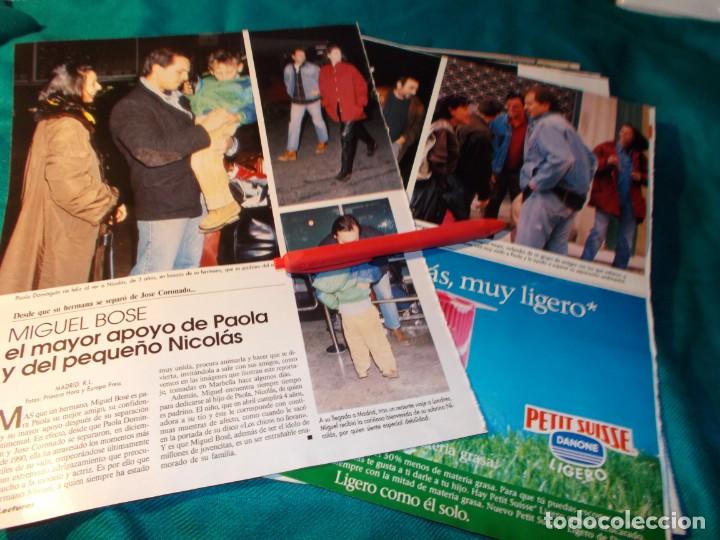 Coleccionismo de Revistas y Peri&oacute;dicos: RECORTE : MIGUEL BOSE, EL MAYOR APOYO DE SU HERMANA PAOLA. LECTURAS, MARZO 1992(#)
