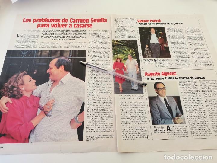 Coleccionismo de Revistas y Peri&oacute;dicos: CARMEN SEVILLA PROBLEMAS PARA CASARSE RECORTE REVISTA 2 P&Aacute;GINAS 1985