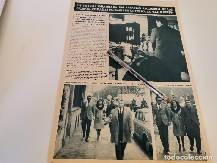 Collection Magazines and Newspapers: LIZ TAYLOR REVERSO CREMALLERAS PRENTICE AREITIO RECORTE REVISTA 1964