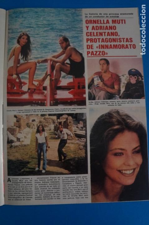 Coleccionismo de Revistas y Peri&oacute;dicos: RECORTE CLIPPING DE ORNELLA MUTI Y ADRIANO REVISTA SEMANA N&ordm; 2194 PAG. 43 Y 44 L39