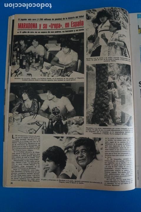 Coleccionismo de Revistas y Peri&oacute;dicos: RECORTE CLIPPING DE MARADONA REVISTA SEMANA N&ordm; 2211 PAG. 36 L39