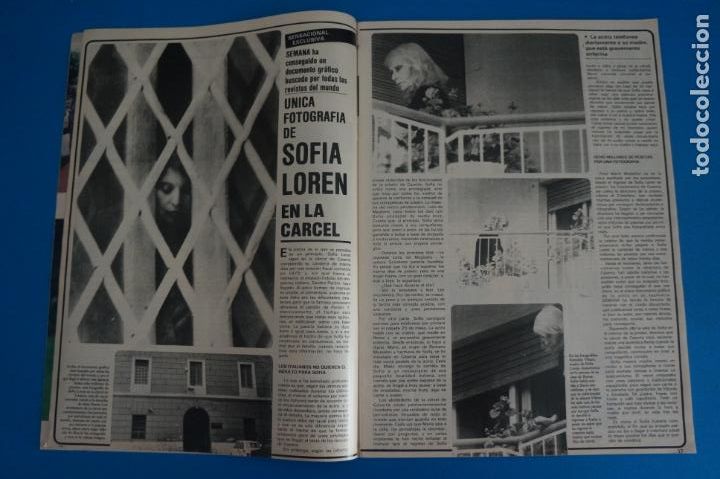 Coleccionismo de Revistas y Peri&oacute;dicos: RECORTE CLIPPING DE SOFIA LOREN REVISTA SEMANA N&ordm; 2208 PAG. 16 Y 17 L39
