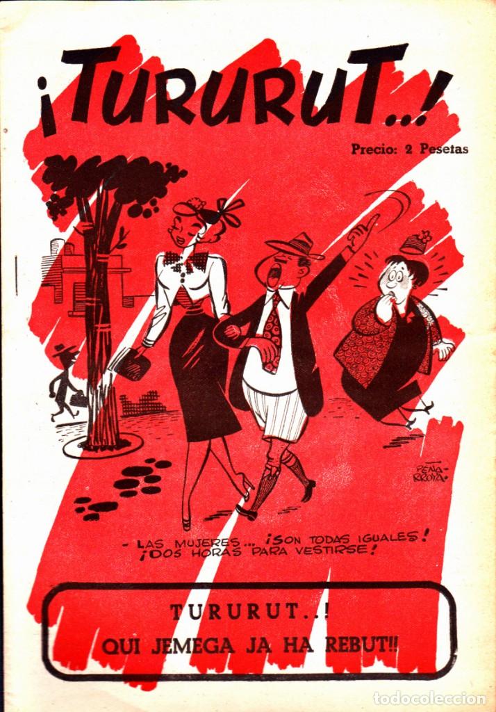 Collezionismo di Riviste e Giornali: SEMANARIO HUMORISTICO TURURUT N&ordm; 34 DIBUJANTES ESCOBAR SALVADOR MESTRES TINET PER&Ntilde;ARROYA