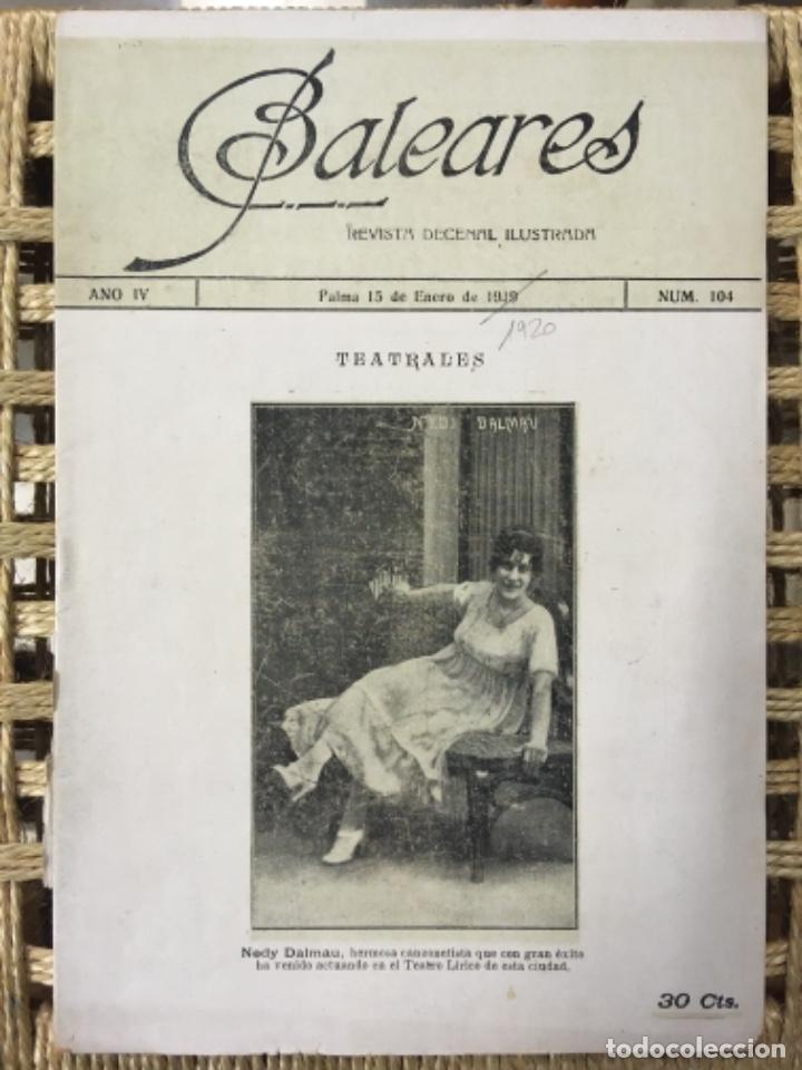 Coleccionismo de revistas y peri&oacute;dicos: REVISTA BALEARES, LITERATURA, ARTE, COMERCIO, NUMERO 104, 1920