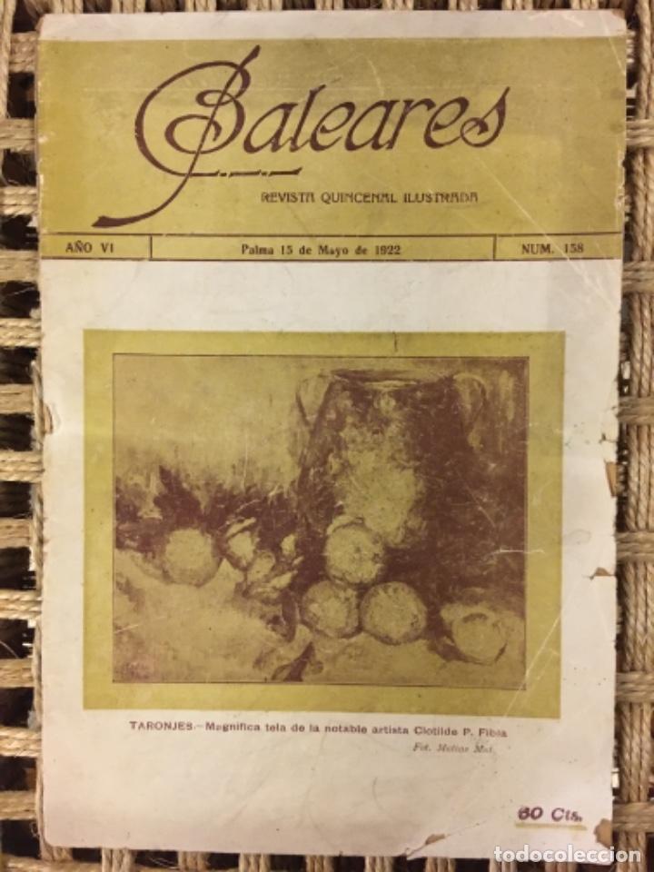 Collezionismo di Riviste e Giornali: REVISTA BALEARES, LITERATURA, ARTE, COMERCIO, NUMERO 158, 1922