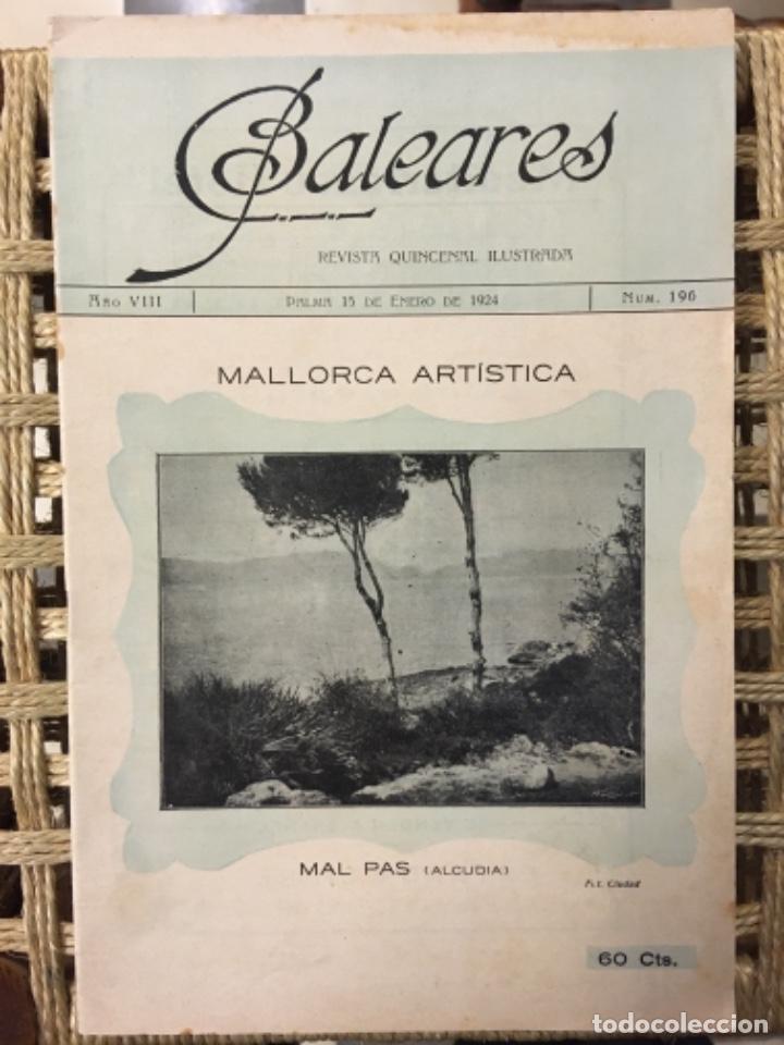 Collezionismo di Riviste e Giornali: REVISTA BALEARES, LITERATURA, ARTE, COMERCIO, NUMERO 196, 1924