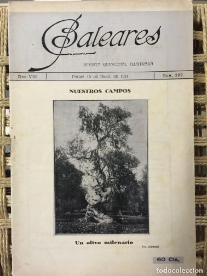 Collezionismo di Riviste e Giornali: REVISTA BALEARES, LITERATURA, ARTE, COMERCIO, NUMERO 202, 1924