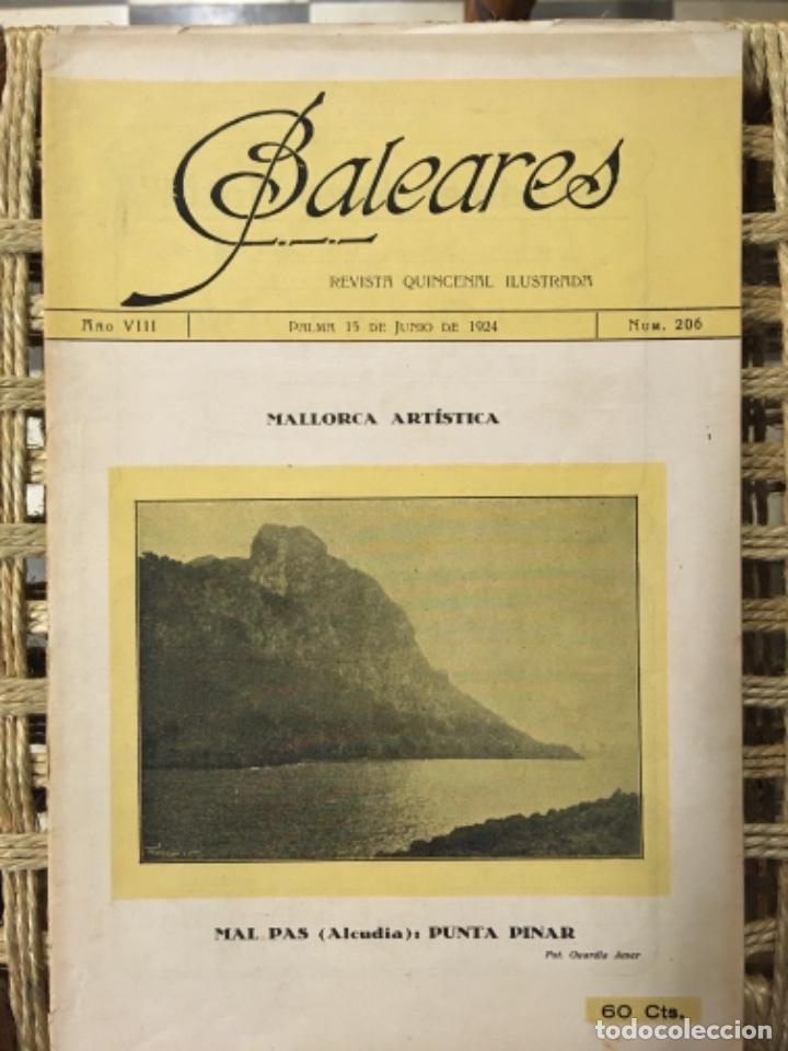 Collezionismo di Riviste e Giornali: REVISTA BALEARES, LITERATURA, ARTE, COMERCIO, NUMERO 206, 1924