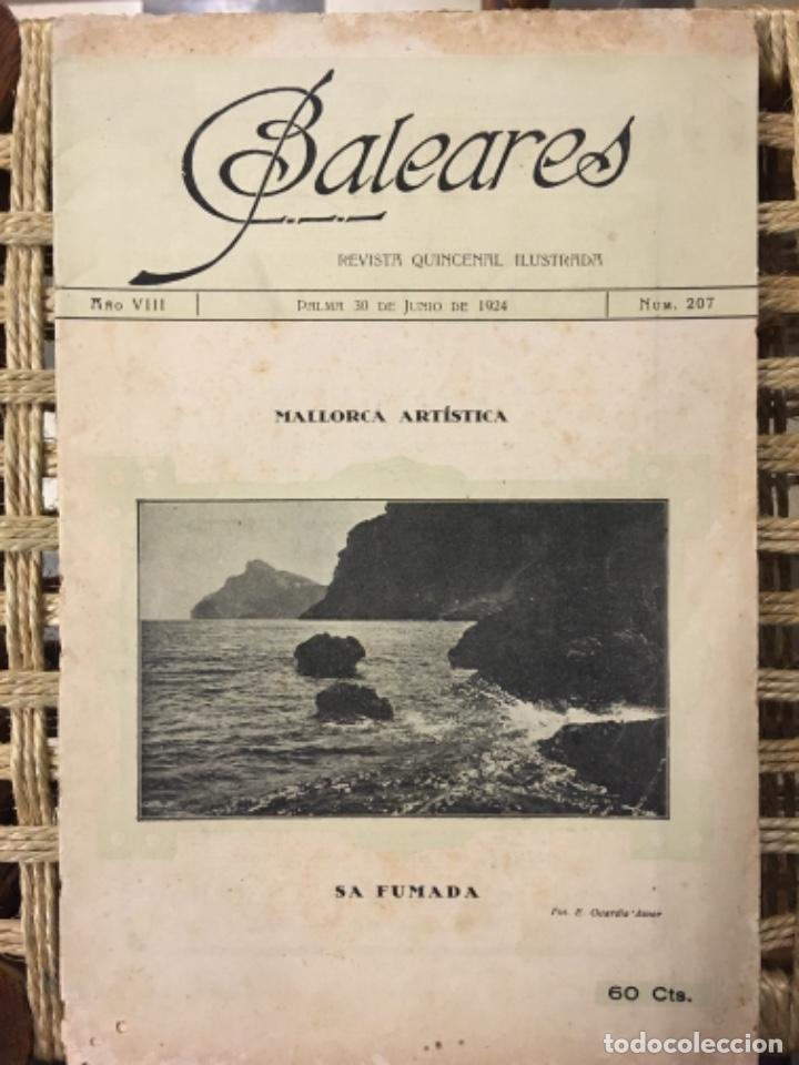 Collezionismo di Riviste e Giornali: REVISTA BALEARES, LITERATURA, ARTE, COMERCIO, NUMERO 207, 1924