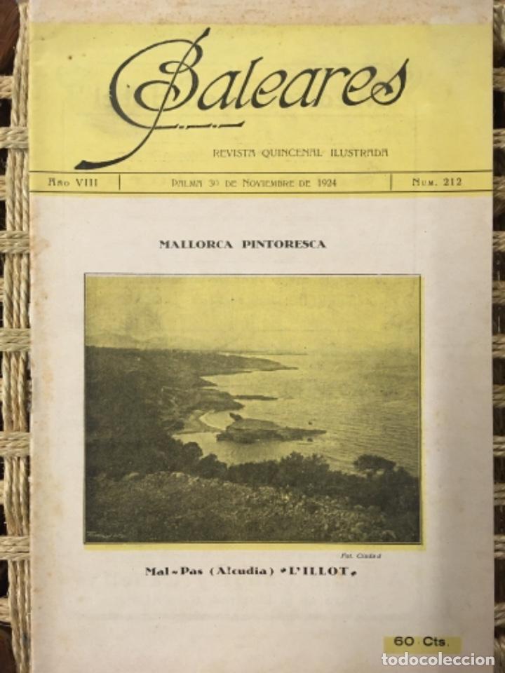 Collezionismo di Riviste e Giornali: REVISTA BALEARES, LITERATURA, ARTE, COMERCIO, NUMERO 212, 1924