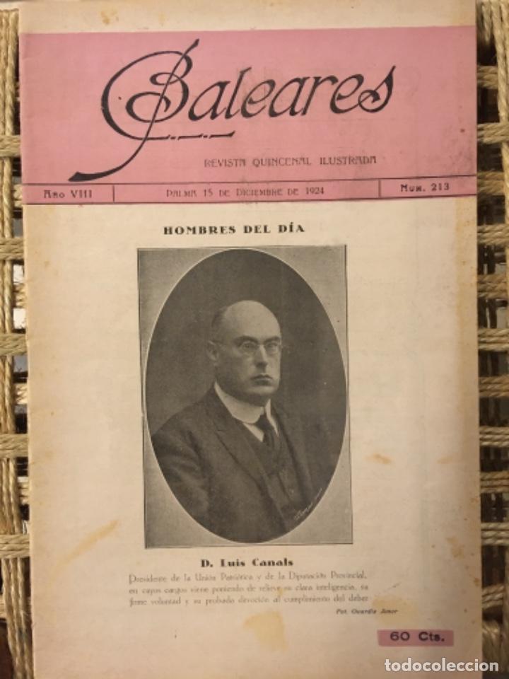 Collezionismo di Riviste e Giornali: REVISTA BALEARES, LITERATURA, ARTE, COMERCIO, NUMERO 213, 1924