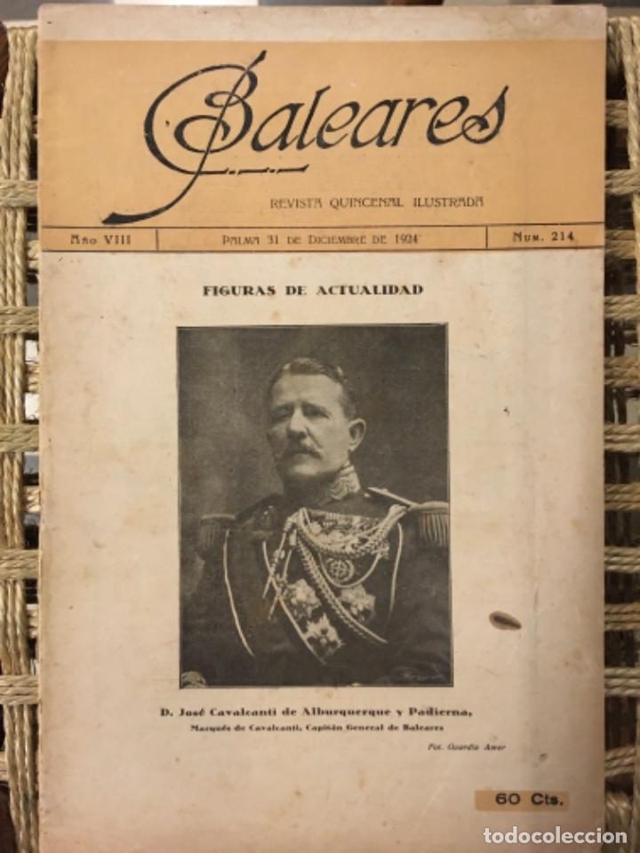 Collezionismo di Riviste e Giornali: REVISTA BALEARES, LITERATURA, ARTE, COMERCIO, NUMERO 214, 1924