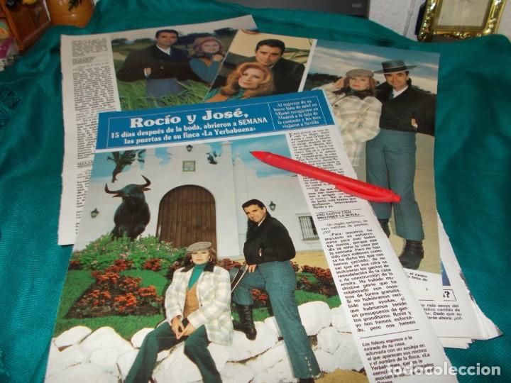 Coleccionismo de Revistas y Peri&oacute;dicos: RECORTE : ROCIO JURADO Y ORTEGA CANO, 15 DIAS DESPUES DE LA BODA. SEMANA, MARZO 1995(#)