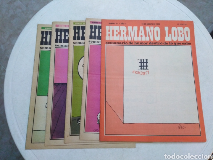 Sammeln von Zeitschriften und Zeitungen: Lote de 5 revistas Hermano Lobo ( a&ntilde;os 1972,1973,1974 )