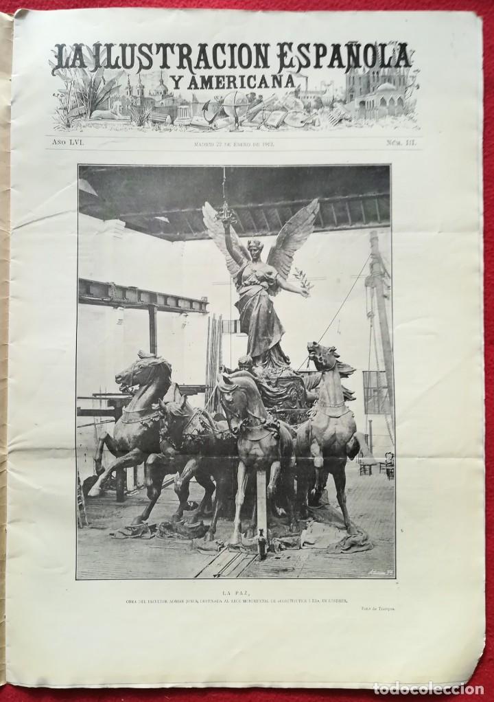 Coleccionismo de revistas y peri&oacute;dicos: ILU.ESPA&Ntilde;OLA Y AMERICANA - 1912 - LONDRES - MELILLA - FRANCIA - ALFONSO XIII - INDIA - CHINA