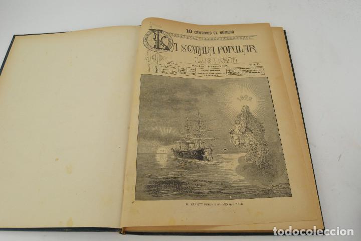 Sammeln von Zeitschriften und Zeitungen: La semana popular ilustrada, 1890 - 1891 - 1892, edici&oacute;n completa, 2 tomos, Barcelona. 40,5x29cm