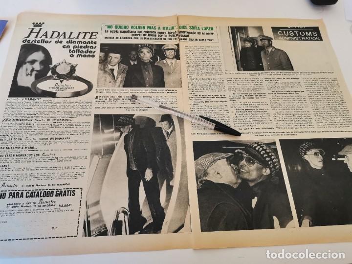 Coleccionismo de Revistas y Peri&oacute;dicos: SOF&Iacute;A LOREN RECORTE 2 PAG REVERSO POLANSKI PROCESADO RECORTE REVISTA 1977