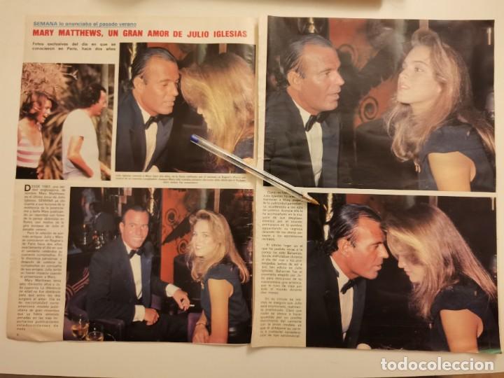 Coleccionismo de Revistas y Peri&oacute;dicos: MARY MATTHEUS GRAN AMOR DE JULIO IGLESIAS RECORTE REVISTA 2 P&Aacute;GINAS 1985