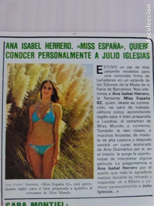 Coleccionismo de Revistas y Peri&oacute;dicos: RECORTE CLIPPING DE ANA ISABEL HERRERO MISS ESPA&Ntilde;A 82 REVISTA SEMANA N&ordm; 2232 PAG. 69 L41