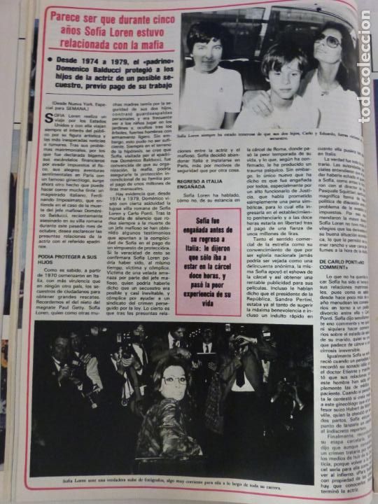 Coleccionismo de Revistas y Peri&oacute;dicos: RECORTE CLIPPING DE SOFIA LOREN REVISTA SEMANA N&ordm; 2230 PAG. 44 L41