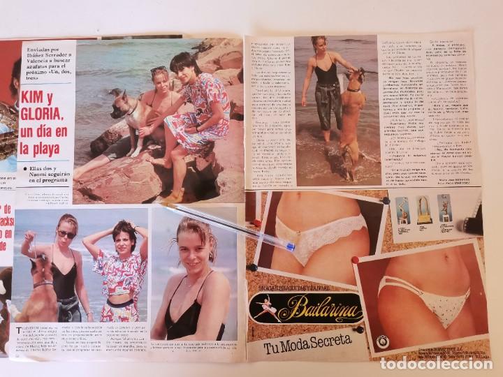 Coleccionismo de Revistas y Peri&oacute;dicos: KIM Y GLORIA AZAFATAS PROGRAMA UN DOS TRES REVERSO MICHAEL JACKSON RECORTE REVISTA 1985