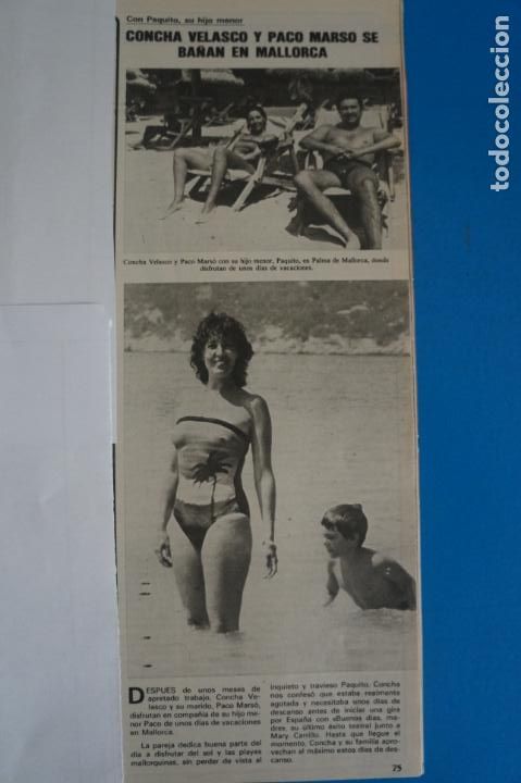 Coleccionismo de Revistas y Peri&oacute;dicos: RECORTE CLIPPING DE CONCHA VELASCO Y PACO MARS&Oacute; REVISTA SEMANA N&ordm; 2372 PAG. 75 L38