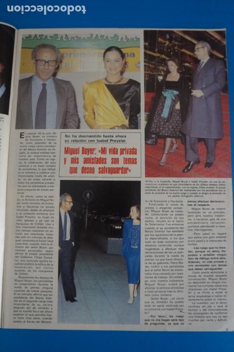 Coleccionismo de Revistas y Peri&oacute;dicos: RECORTE CLIPPING DE ISABEL PREYSLER Y MIGUE BOYER REVISTA SEMANA N&ordm; 2372 PAG. 9 L38