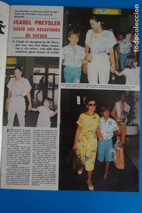 Coleccionismo de Revistas y Peri&oacute;dicos: RECORTE CLIPPING DE ISABEL PREYSLER Y FAMILIA REVISTA SEMANA N&ordm; 2374 PAG. 19 AL 26 L38