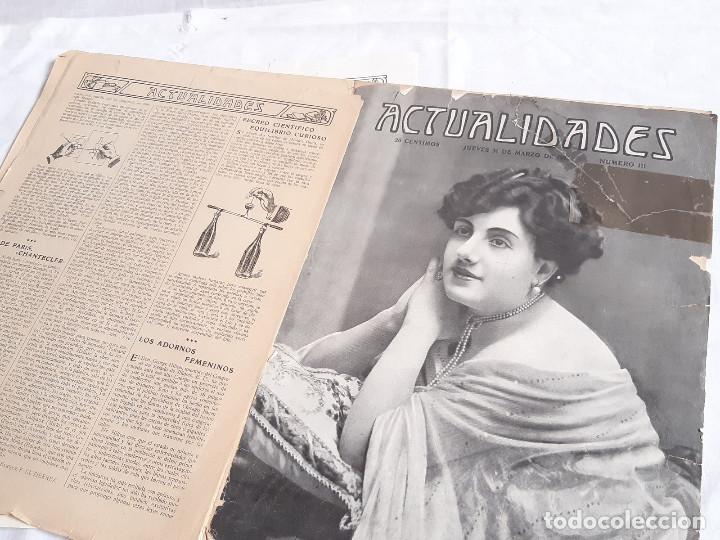Coleccionismo de Revistas y Peri&oacute;dicos: Revista actualidades. N&ordm; 111. 31 de marzo de 1910. Aviaci&oacute;n en Madrid.