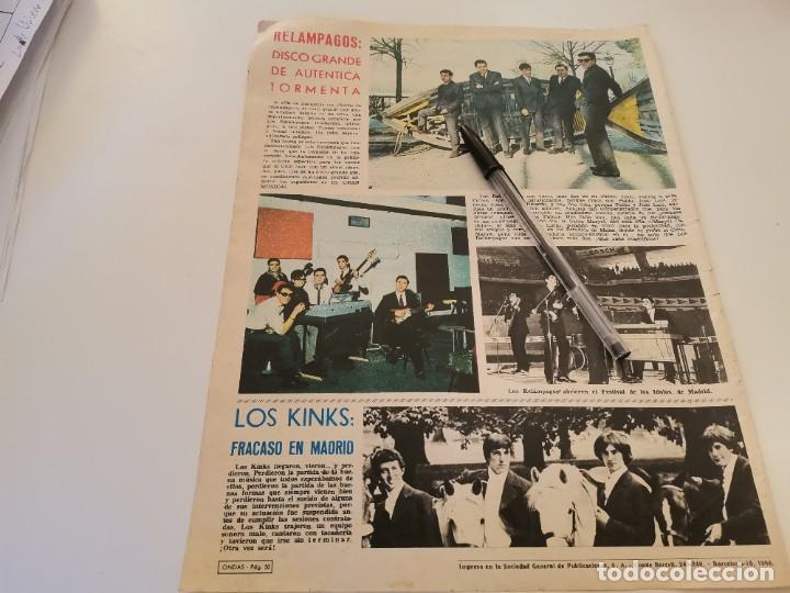 Coleccionismo de Revistas y Peri&oacute;dicos: GRUPO LOS REL&Aacute;MPAGOS Y LOS KINKS THE KINKS, REVERSO DOMENICO MODUGNO, BOB DYLAN RECORTE REVISTA 1966