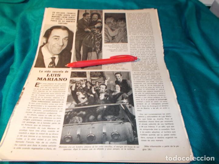 Coleccionismo de Revistas y Peri&oacute;dicos: RECORTE : LA VIDA SECRETA DE LUIS MARIANO. SEMANA, JULIO 1970(#)