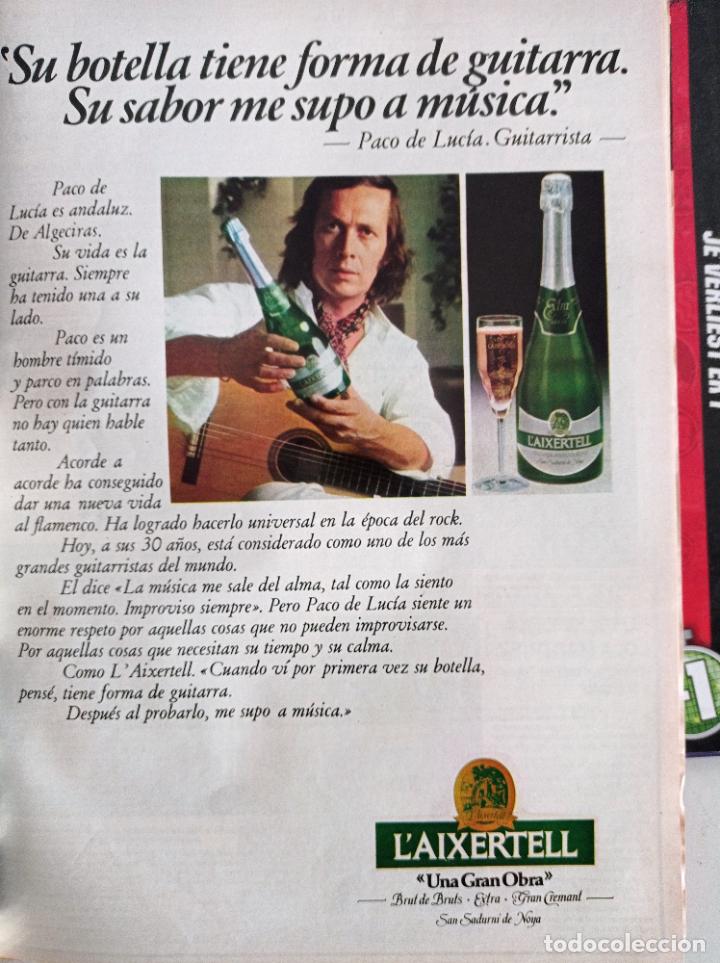 Coleccionismo de revistas y peri&oacute;dicos: ANUNCIO CAVA L'AIXERTELL PACO DE LUCIA