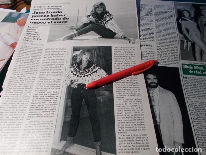 Sammeln von Zeitschriften und Zeitungen: RECORTE : NUEVO AMOR PARA JANE FONDA. SEMANA, AGTO 1989 (#)