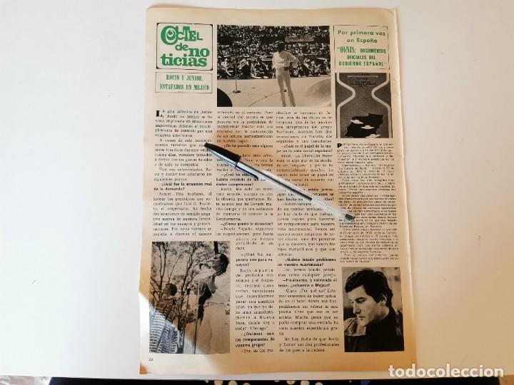 Coleccionismo de Revistas y Peri&oacute;dicos: ROC&Iacute;O DURCAL Y JUNIOR ESTAFADOS EN MEJICO RECORTE REVISTA 1977