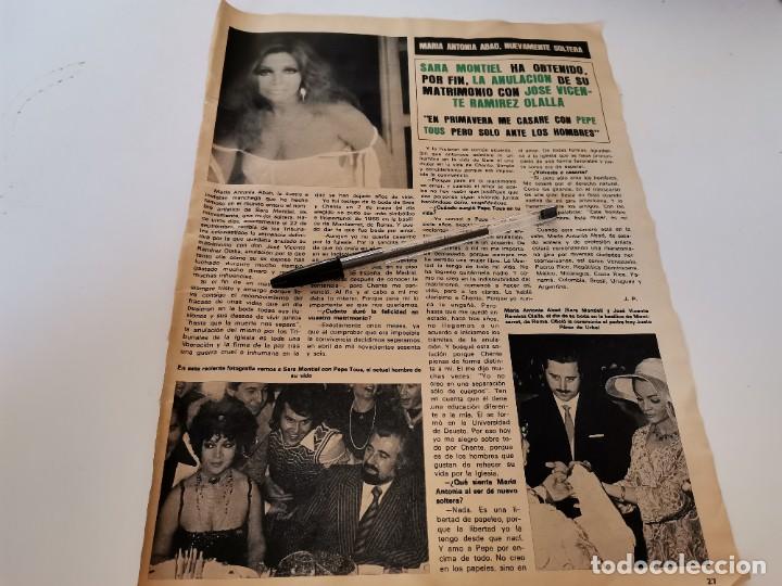 Coleccionismo de revistas y peri&oacute;dicos: SARA MONTIEL ANULACI&Oacute;N MATRIMONIO CON JOS&Eacute; VICENTE RAMIREZ OLALLA RECORTE REVISTA 1977